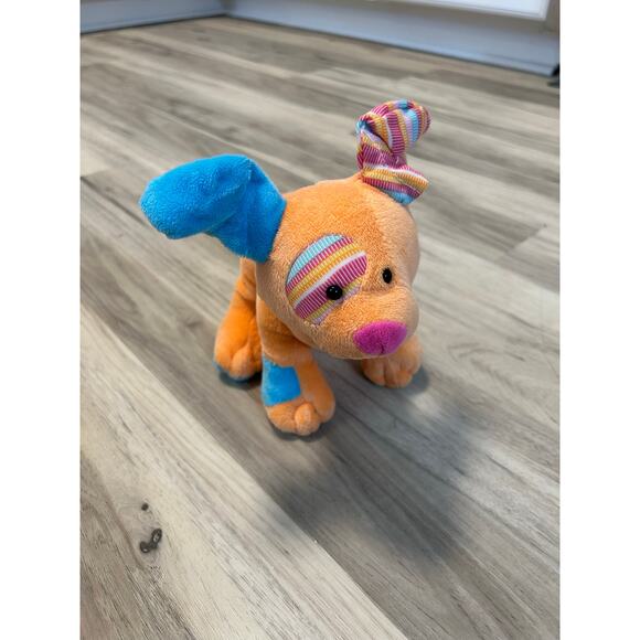 WEBKINZ Ganz Patchy Puppy Orange And Blue NO CODE! Plush Stuffed Animal - Picture 1 of 7